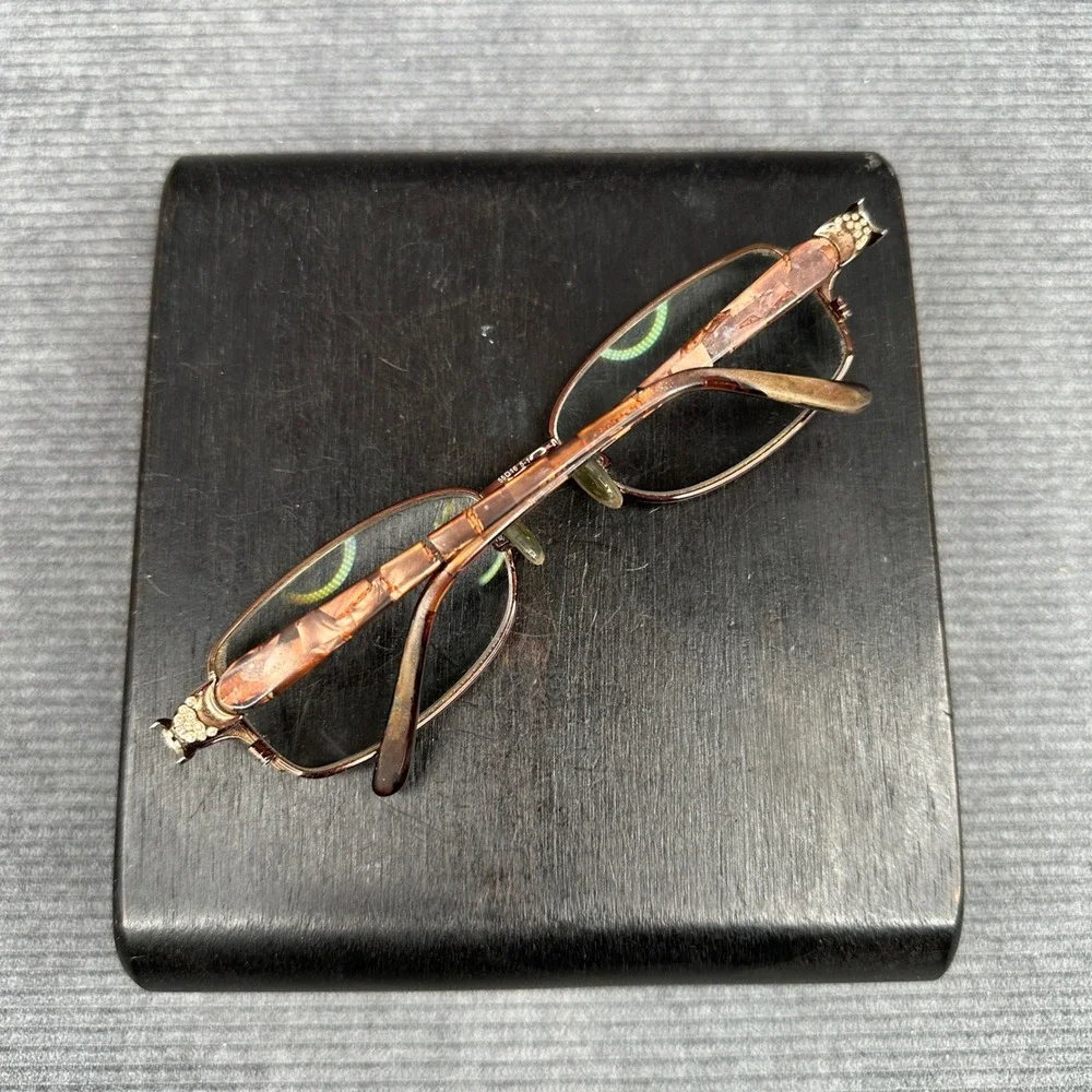 Safilo Emozioni EM4353 Brown Tortoise Crystal Detail Y2K Eyeglass Frames Italy